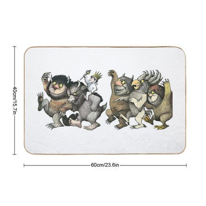Wild Things Romp Graphic  Toxin-Free Bath Mat