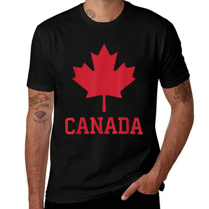Canada Women Men Kids Red Maple Leaf Canada Day Comfortable T-Shirt