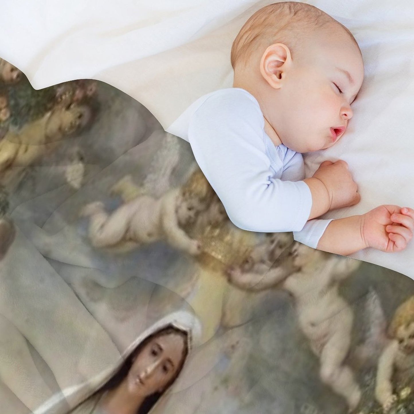 Virgin Mary Immaculate Heart of Mary Mother of God Our Lady Quick-dry Throw Blanket