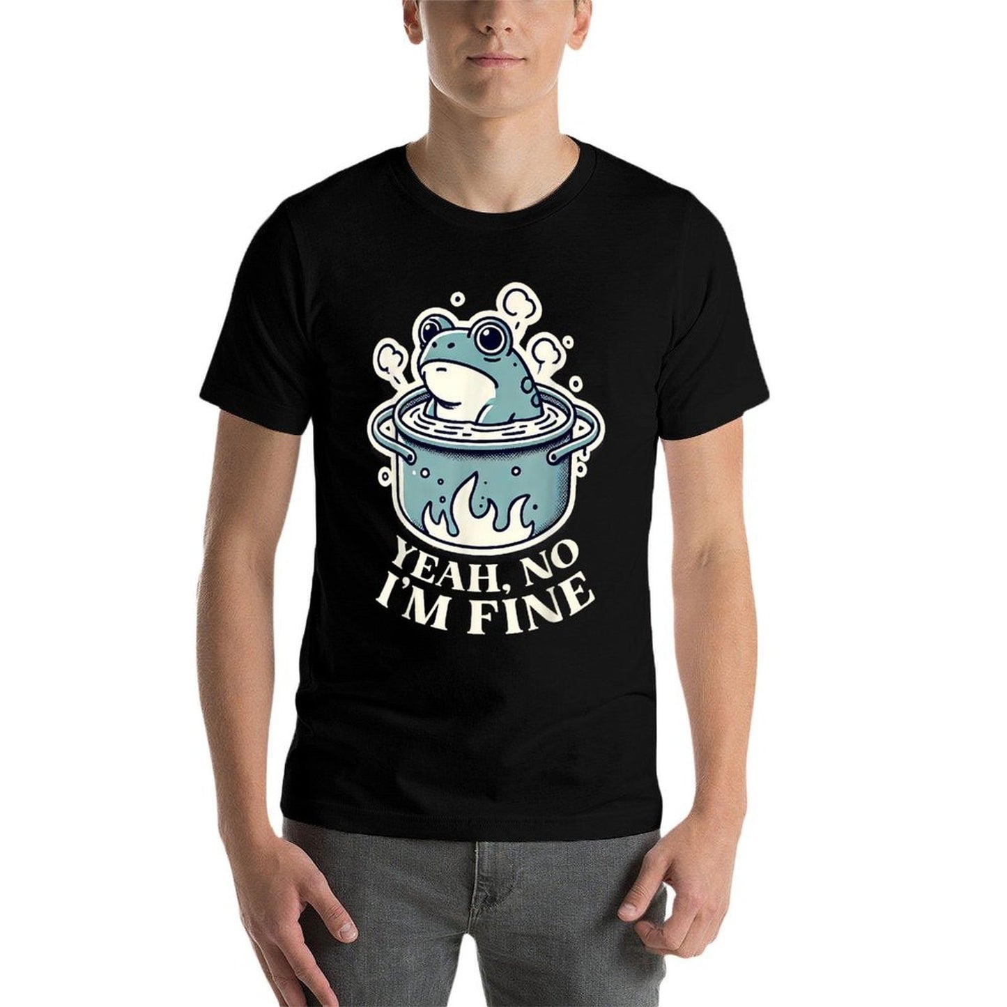 Yeah No Im Fine with Boiling Frog Doomer  Lightweight T-Shirt