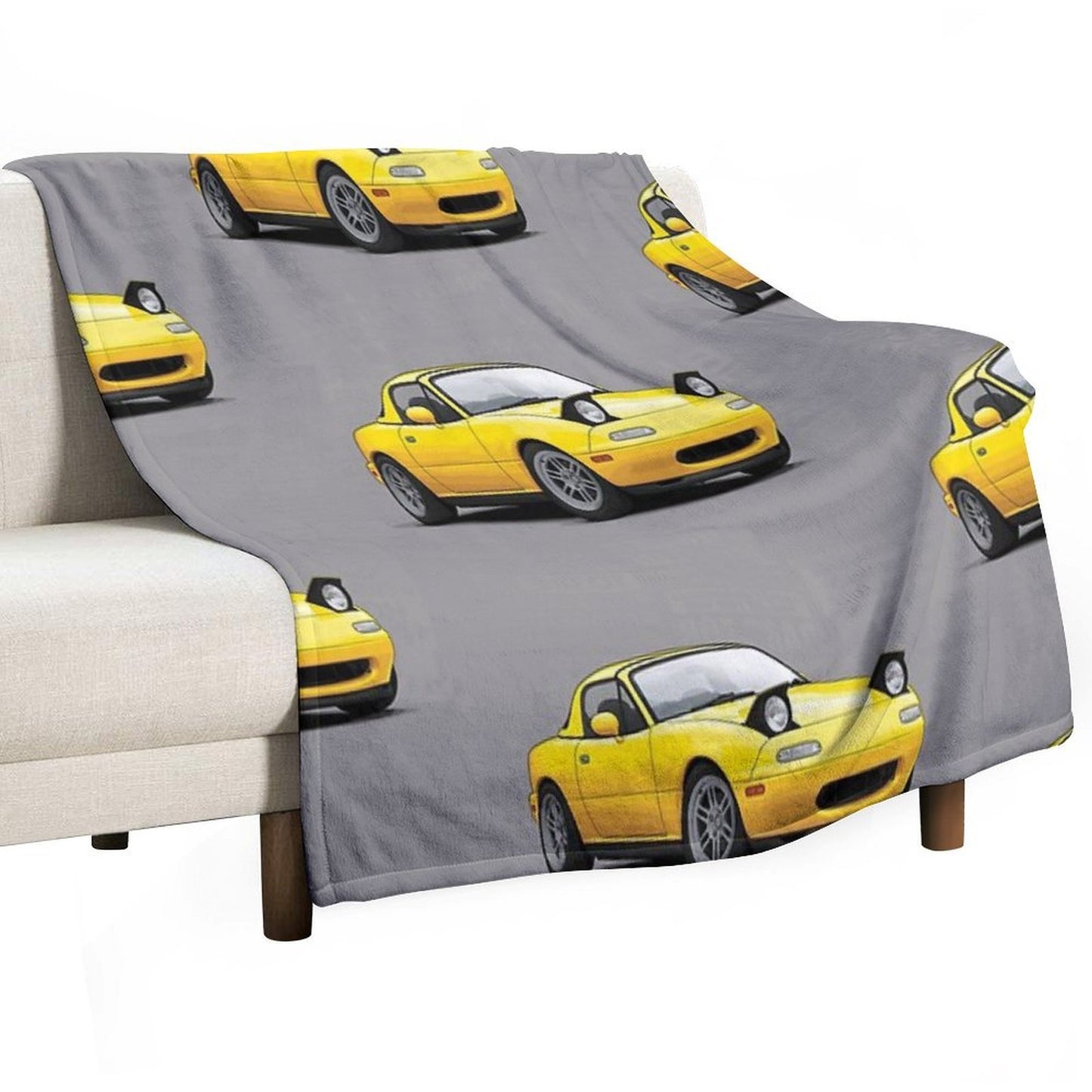 Mx5  Miata NA MK1 Illustration Wrinkle-free Throw Blanket