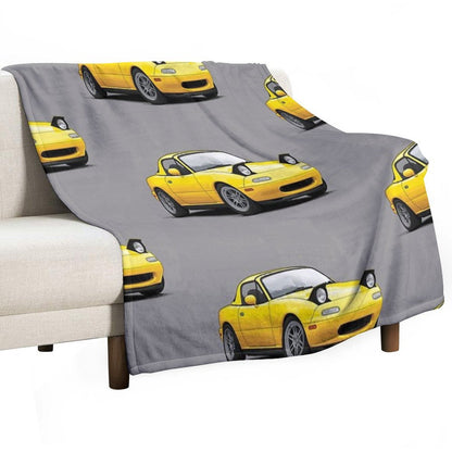 Mx5  Miata NA MK1 Illustration Wrinkle-free Throw Blanket