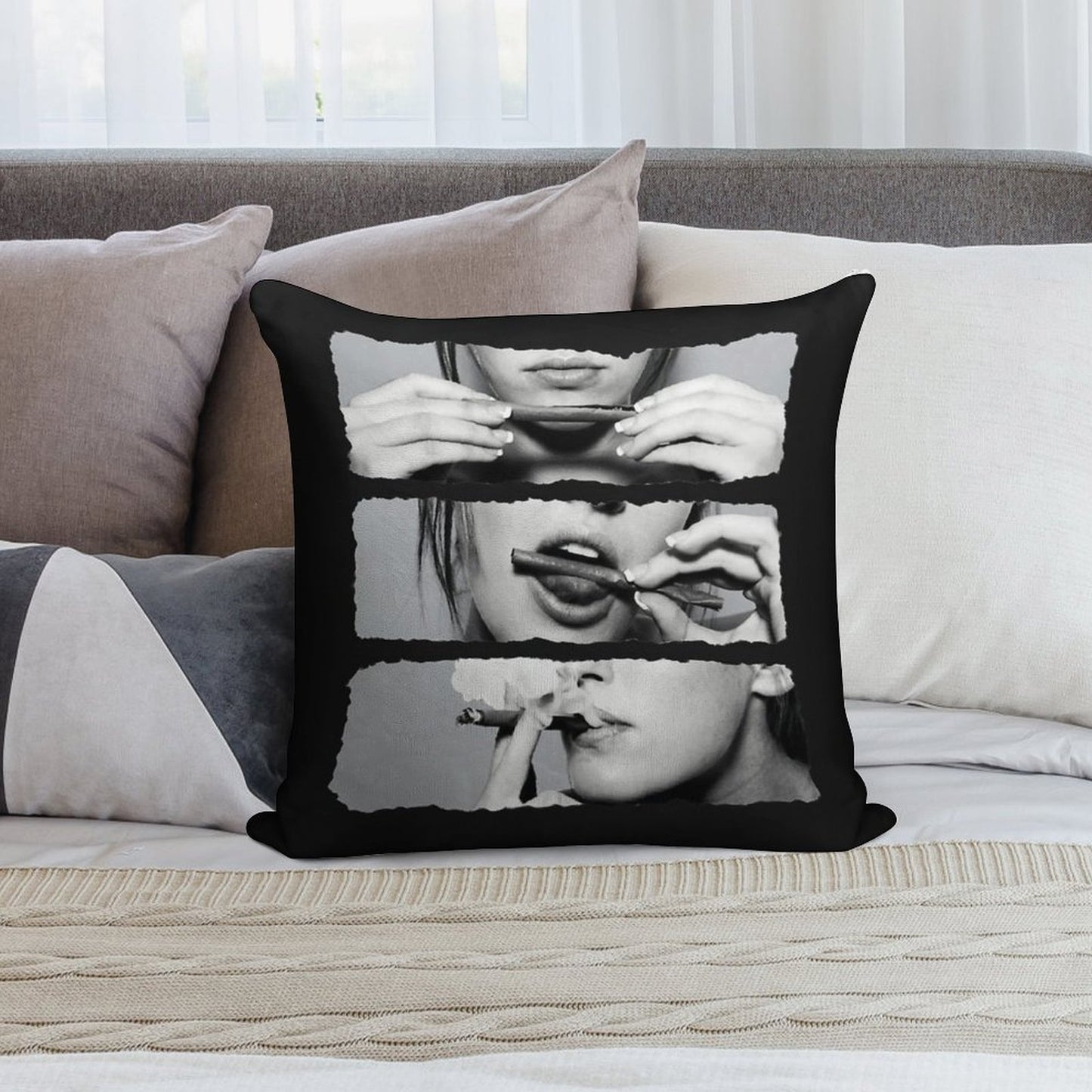 Girls Love Blunts Soft Skin-Friendly Throw Pillow