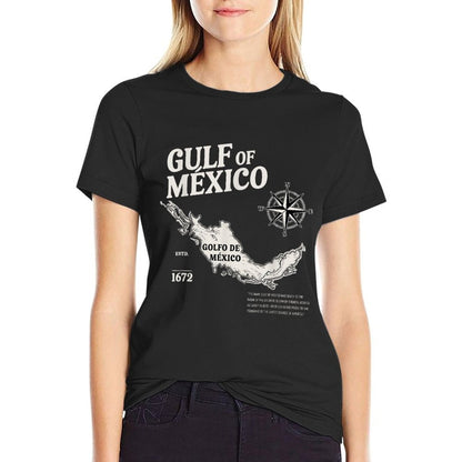 Gulf of Mexico Not US America Historic Map 1672  Cotton T-Shirt