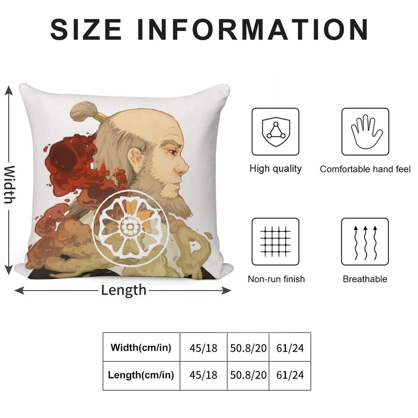 Iroh Soft Durable Construction Throw Pillow