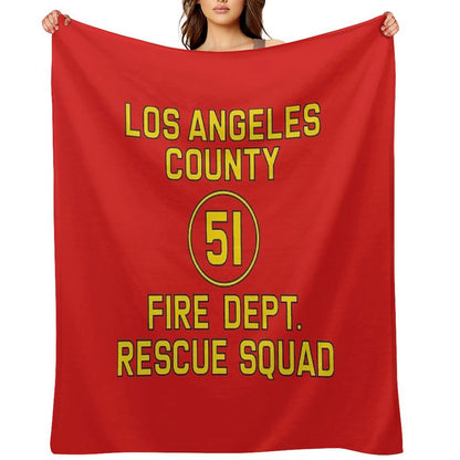 Emergency Squad 51 Side of Truck Reproduction Logo Compact Throw Blanket