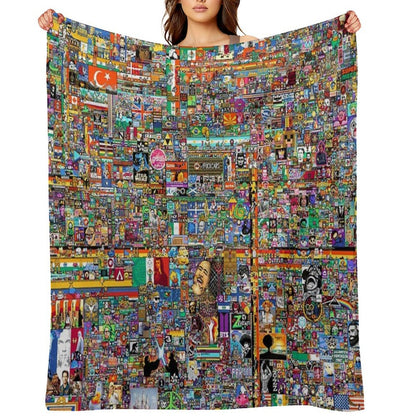 HQ R Place 2022 Atlas Final Image Versatility Throw Blanket
