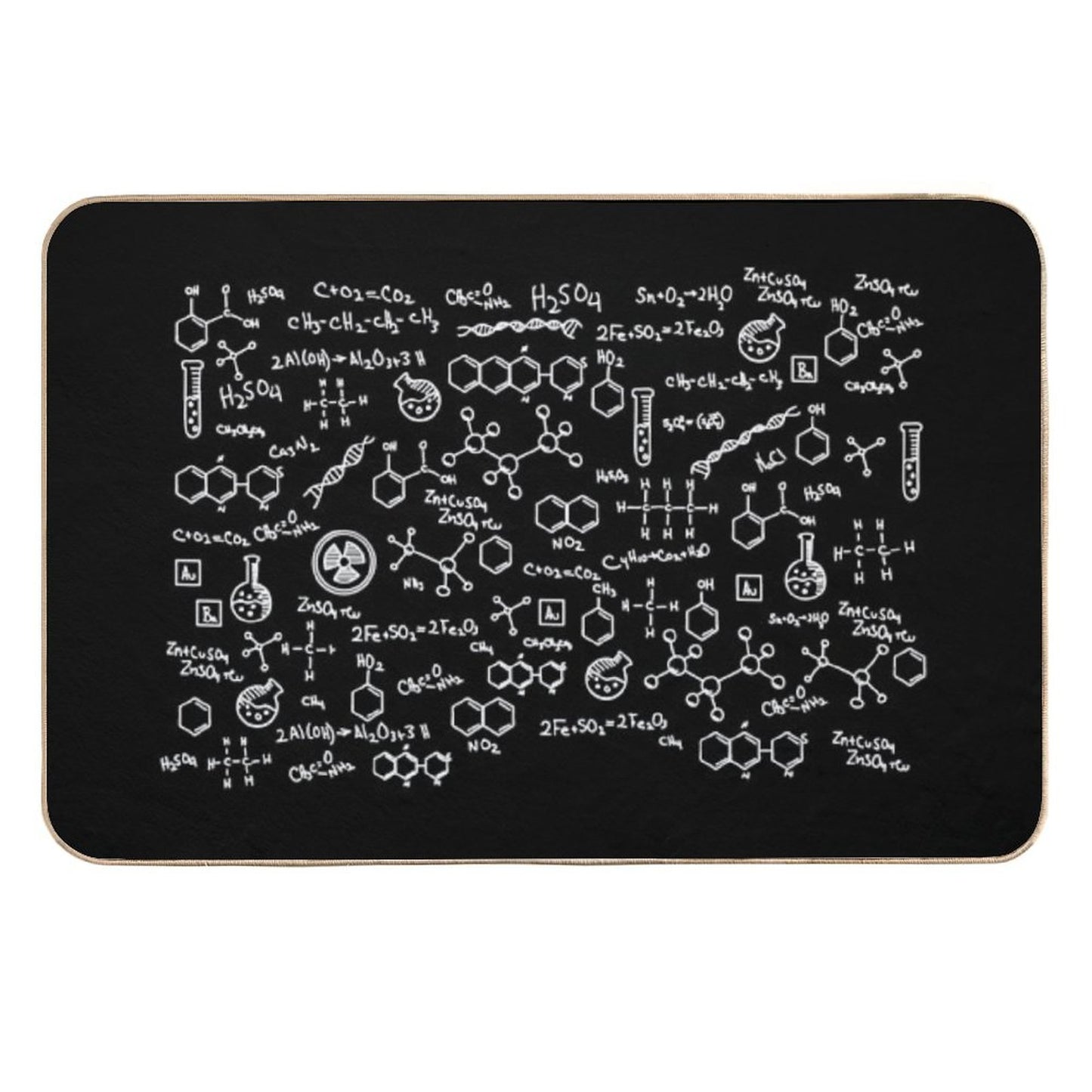 Science Chemistry Pattern  Long-Lasting Bath Mat