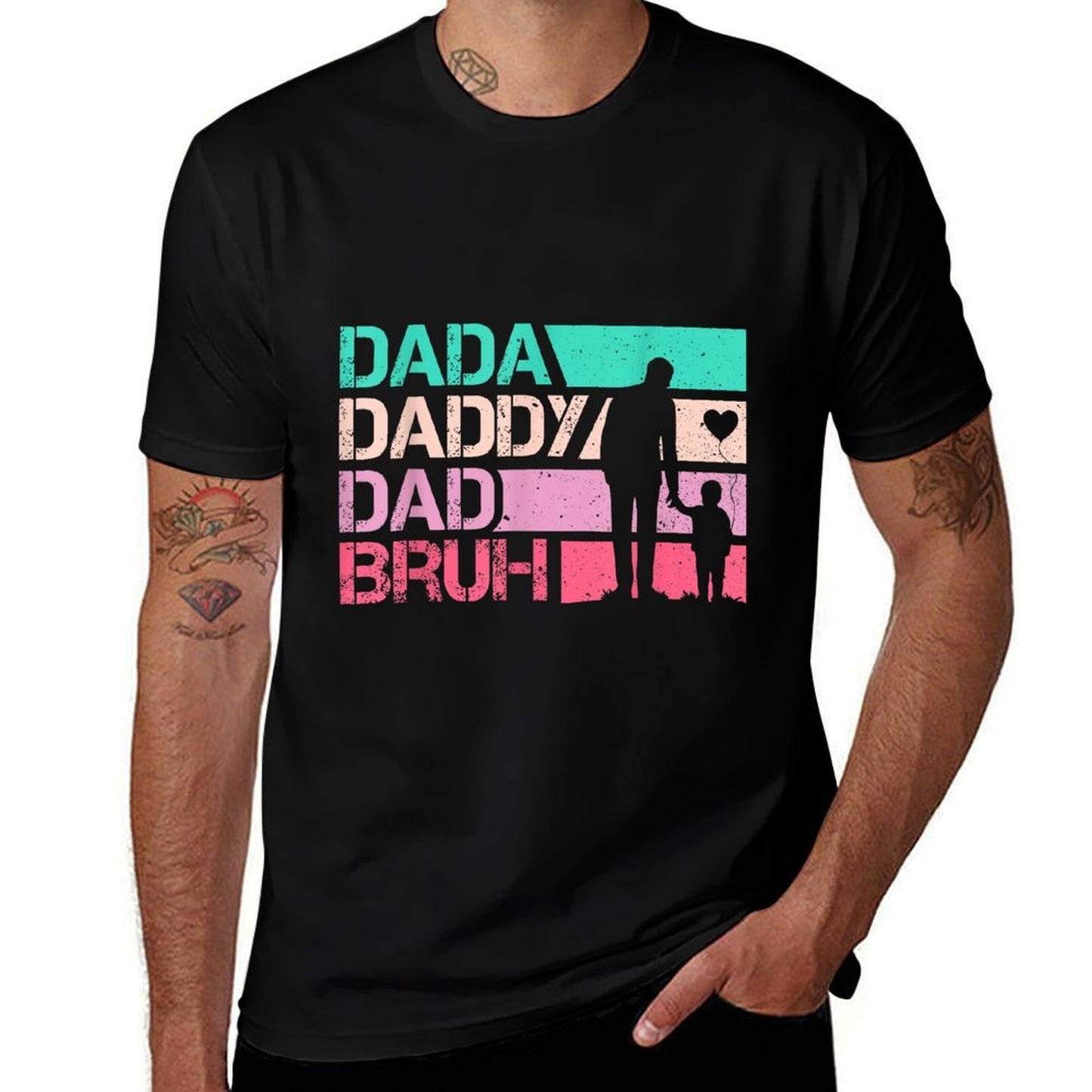 Dada Daddy Dad Bruh Funny Retro Vintage Fathers Day  Versatile T-Shirt