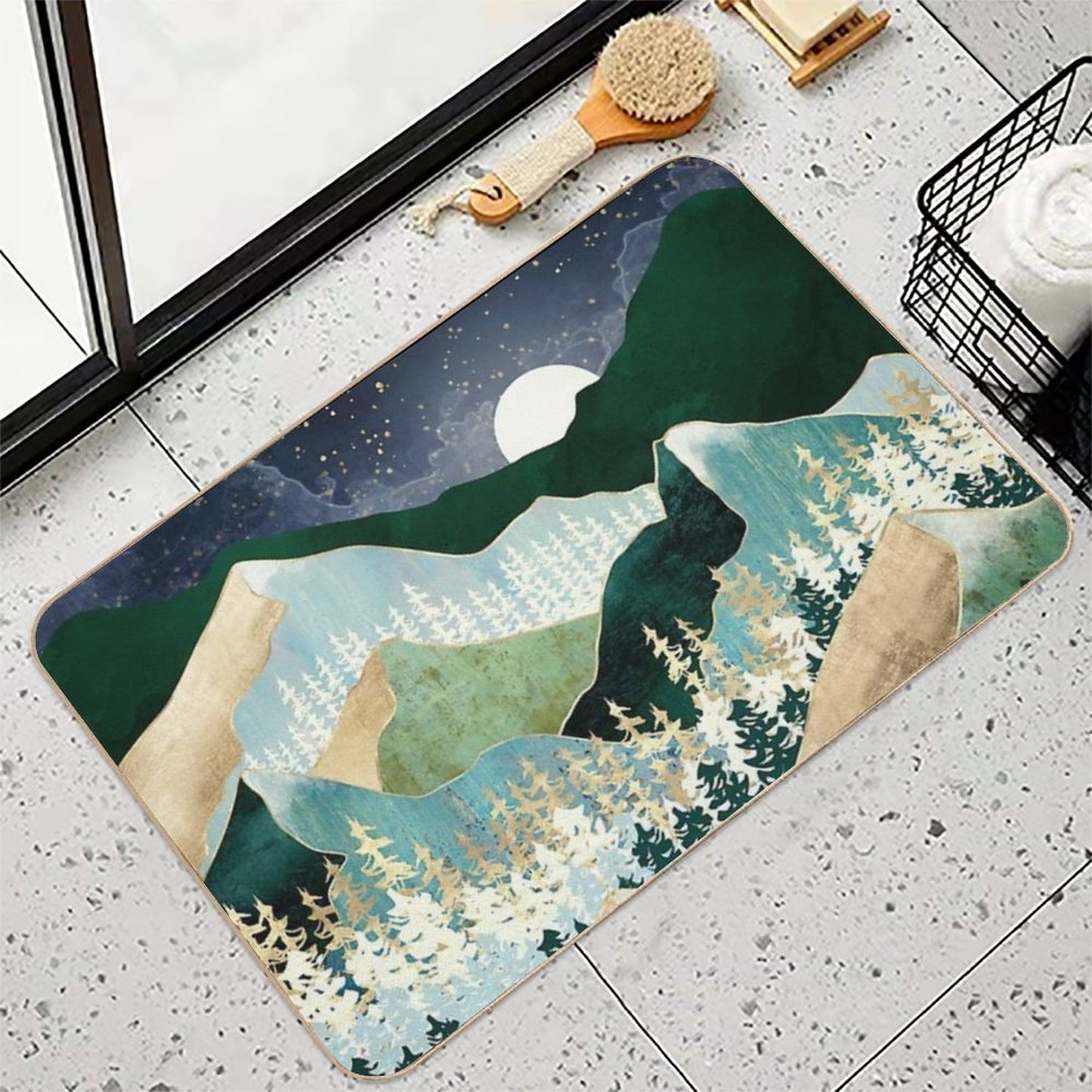 Spring Night Vista  Dirt-Trapping Bath Mat