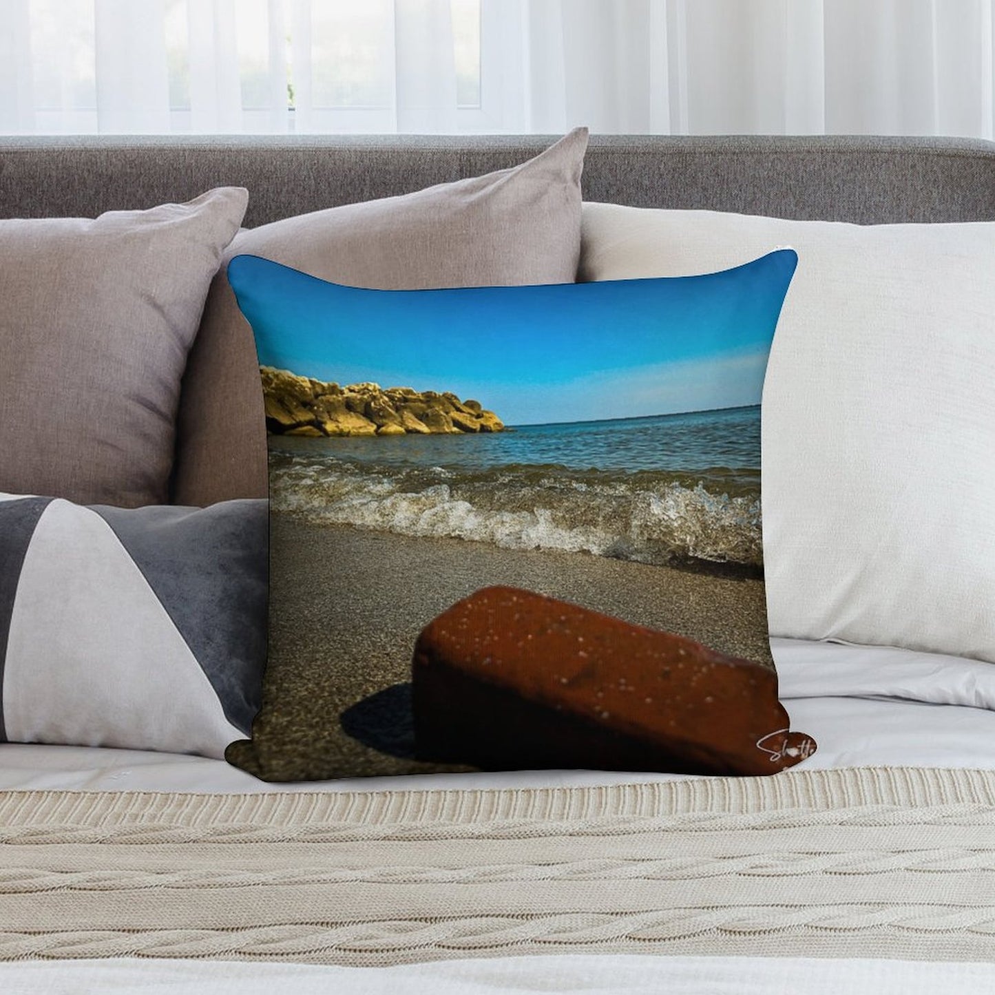 Bricked Soft Warmth Comfort Throw Pillow