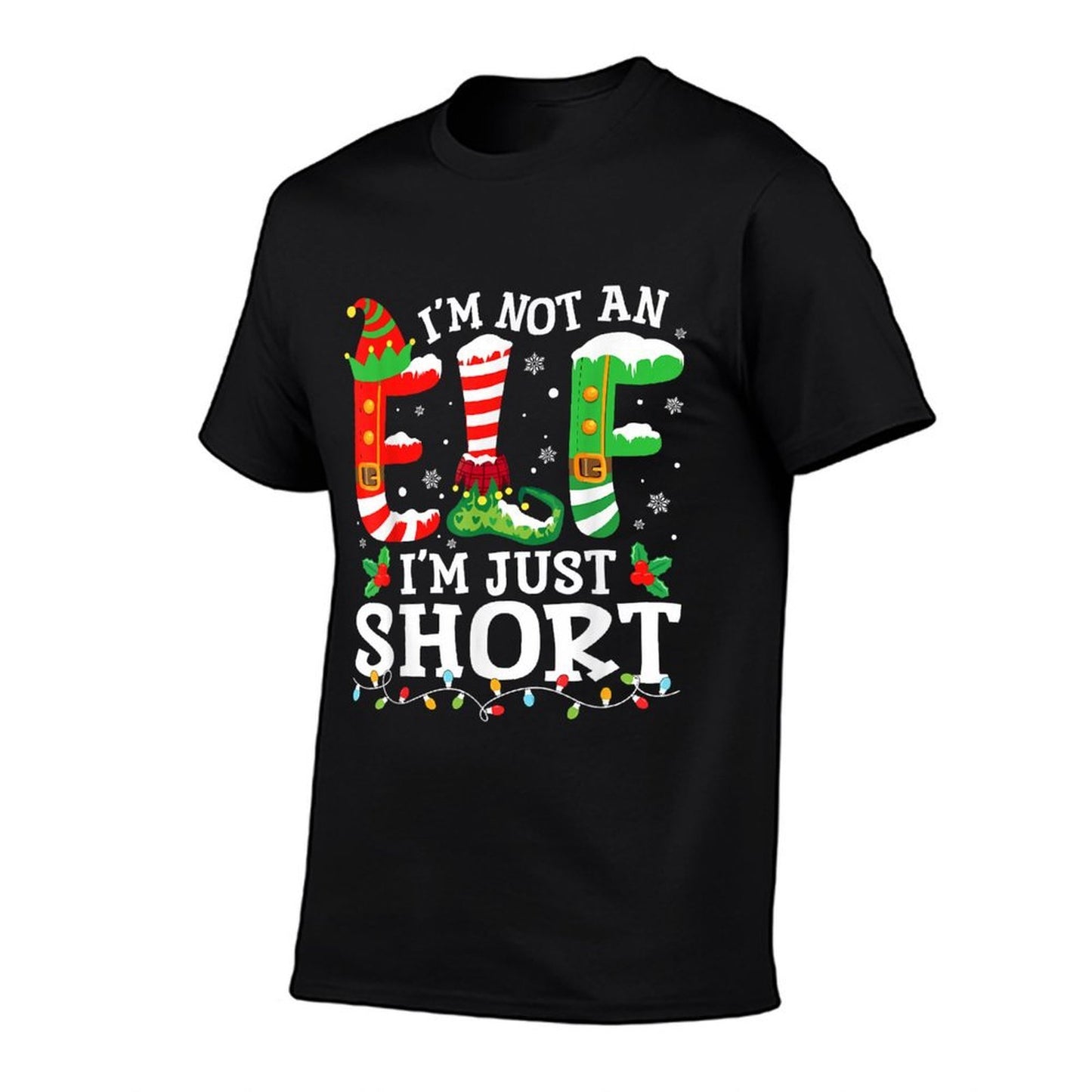 Im Not An Elf Im Just Short for Women Men Mom Christmas  Summer-ready Fabric T-Shirt