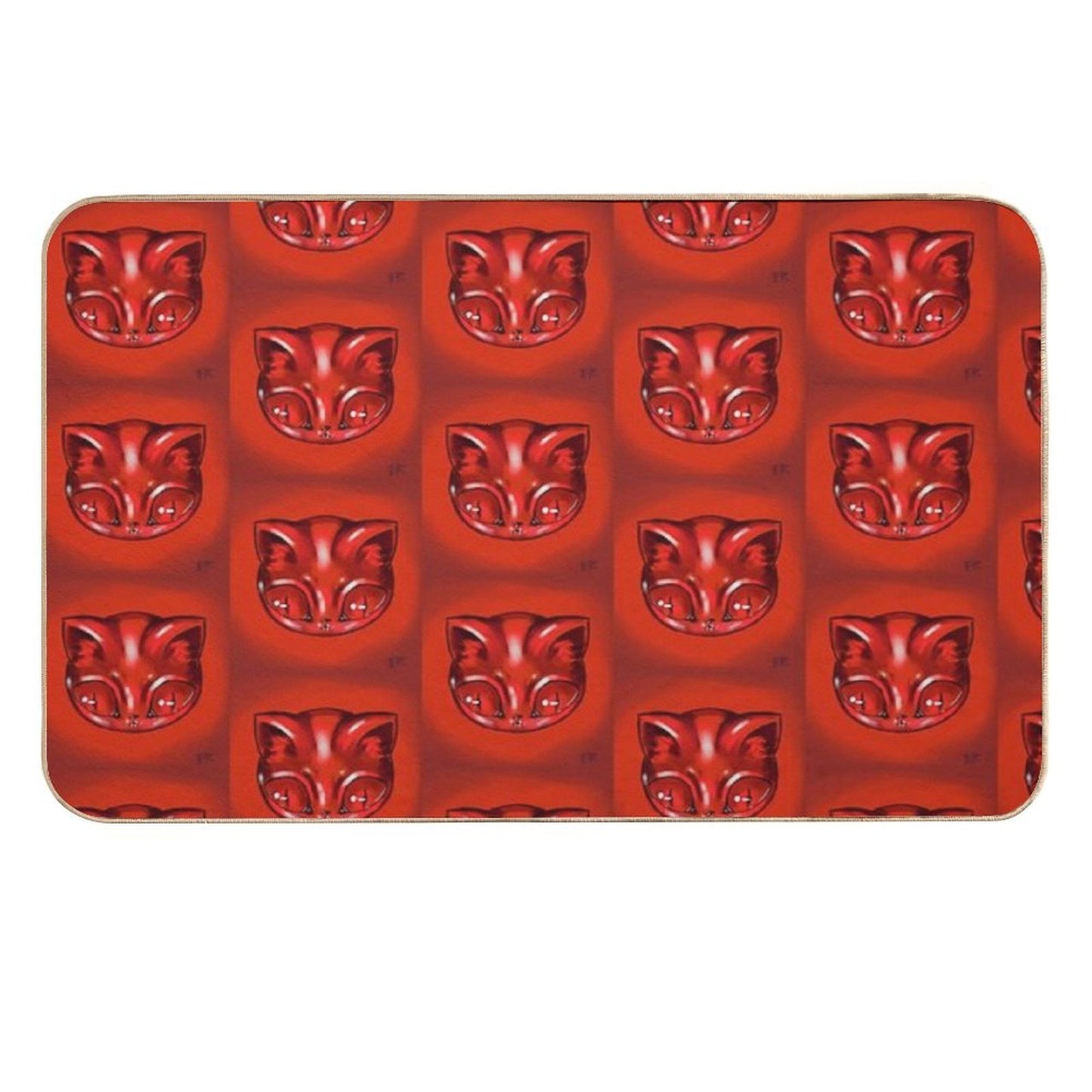 Electric Dream Cat (Red)  Versatile Bath Mat