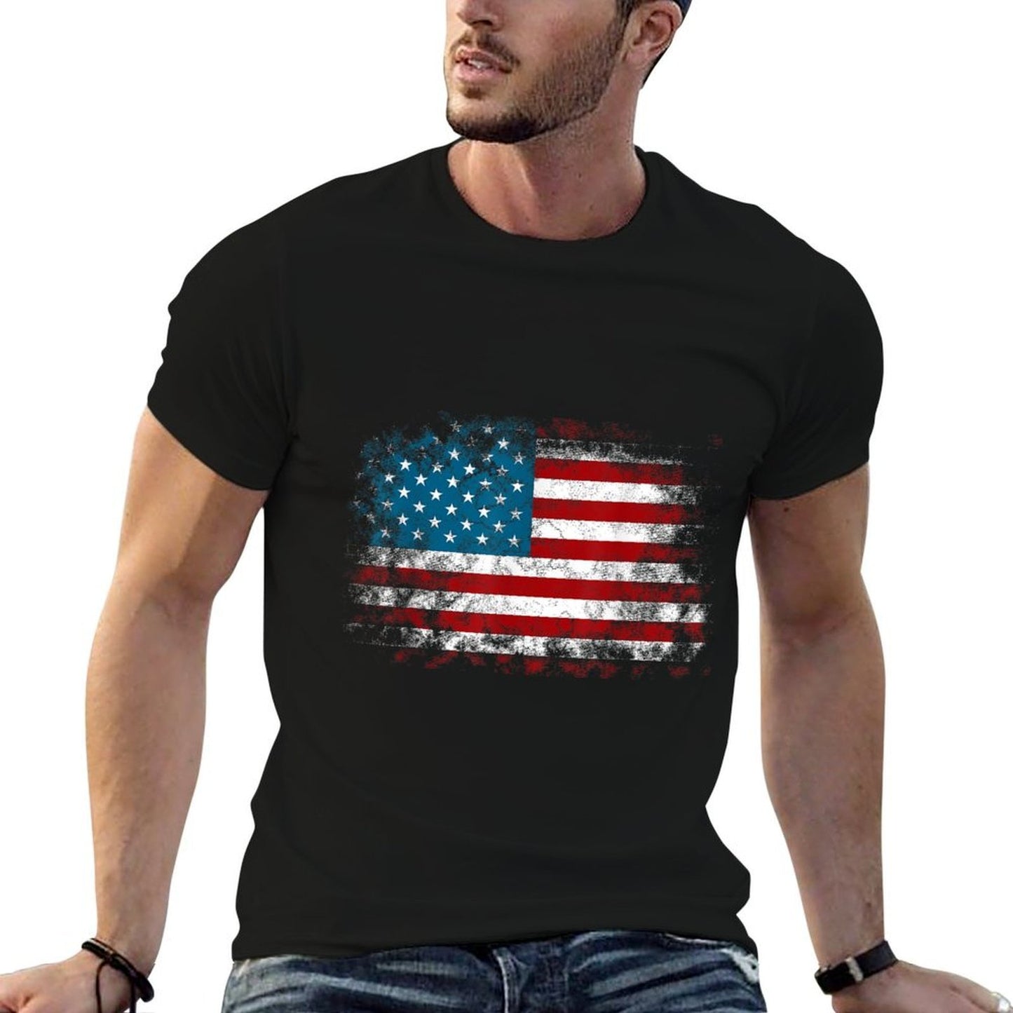 4th of July for Men Women – Patriotic Red White Blue  Graphic-printed T-Shirt