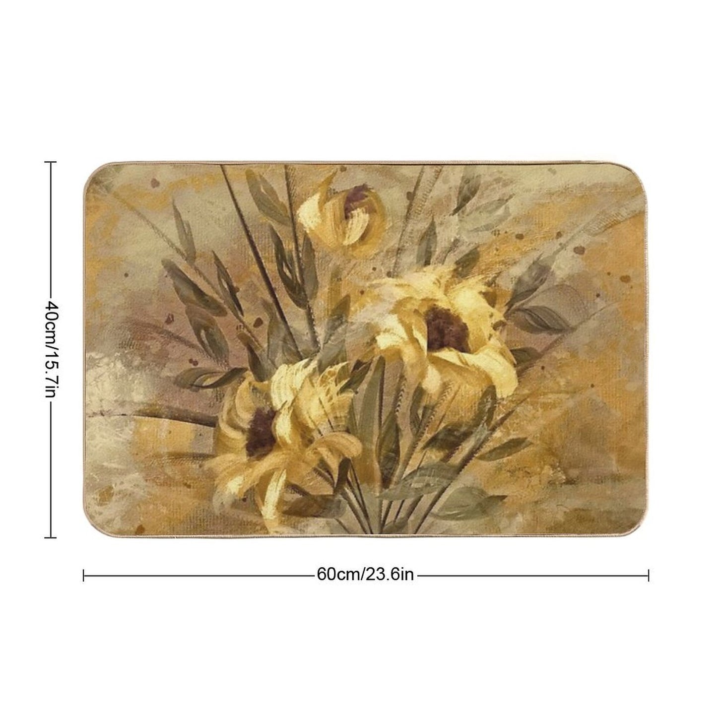 Golden Roses  Multi-Purpose Bath Mat