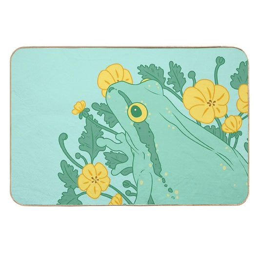 Toe of Frog Buttercups  Repositionable Bath Mat