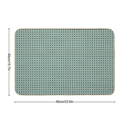 Tiny Diamond Petals in Green  Odorless Bath Mat