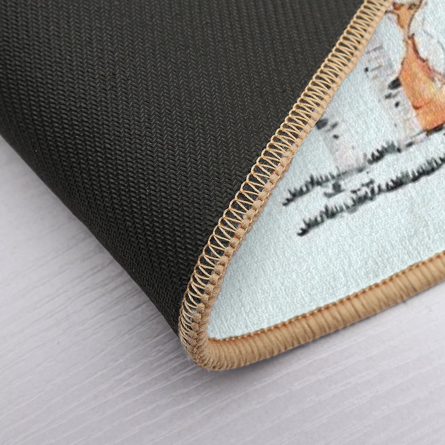 Fox And Birchs Watercolor  Rapid-Drying Bath Mat