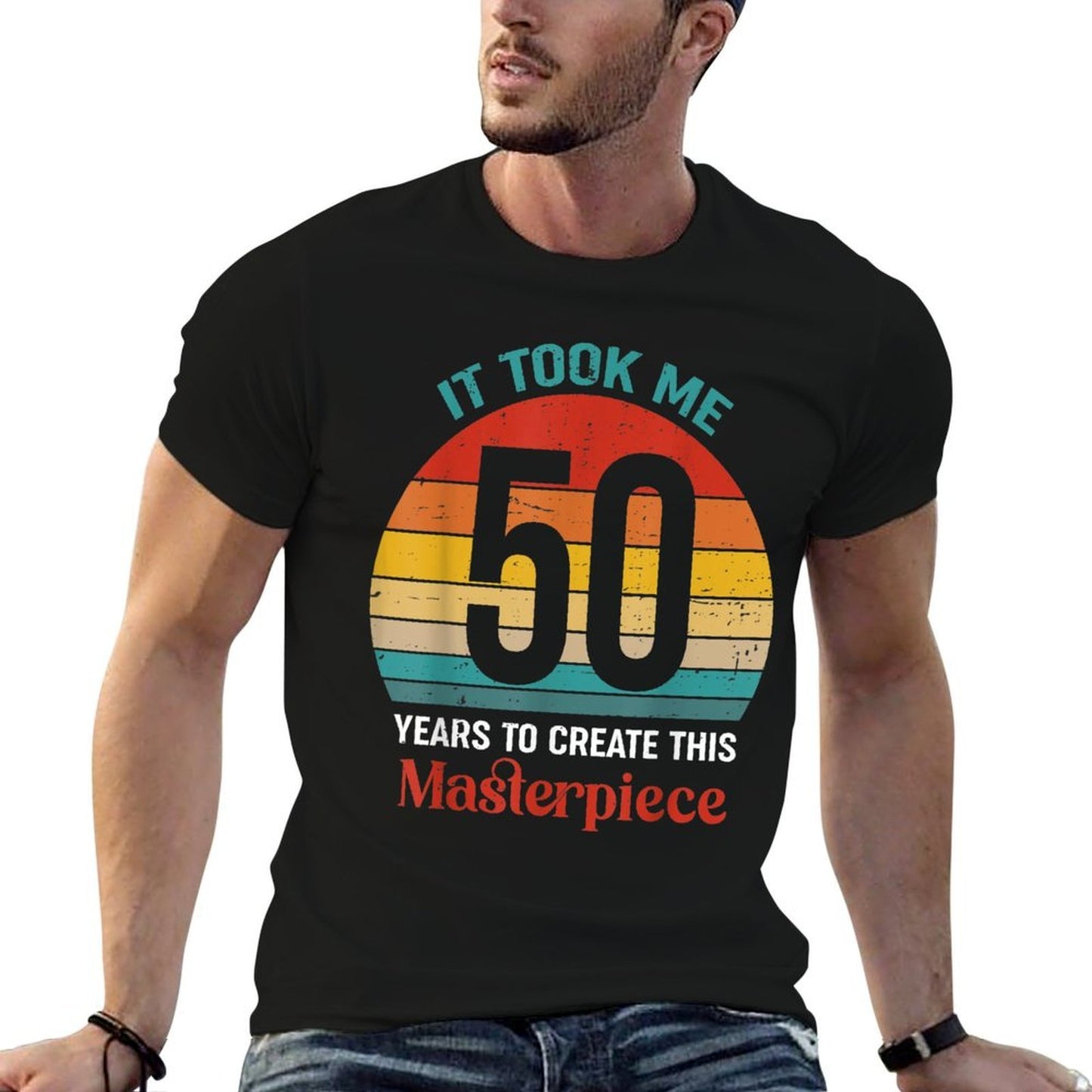 It Took Me 50 Years To Create This Masterpiece 50th Birthday  Vintage-inspired T-Shirt