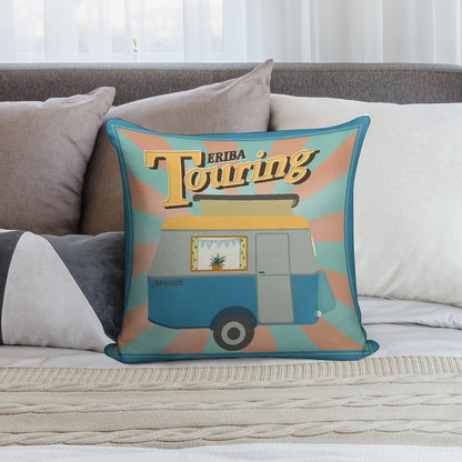 Vintage Touring Caravan Adventure Soft Ultra-Soft Texture Throw Pillow
