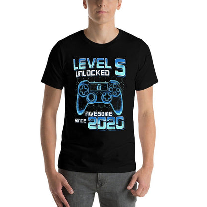 Level 5 Unlocked Video Game Party 6th Birthday Gamer Boys  Quick-drying T-Shirt