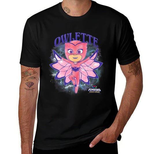 PJ Masks Owlette Watercolor Girly Portrait  High-quality Stitching T-Shirt