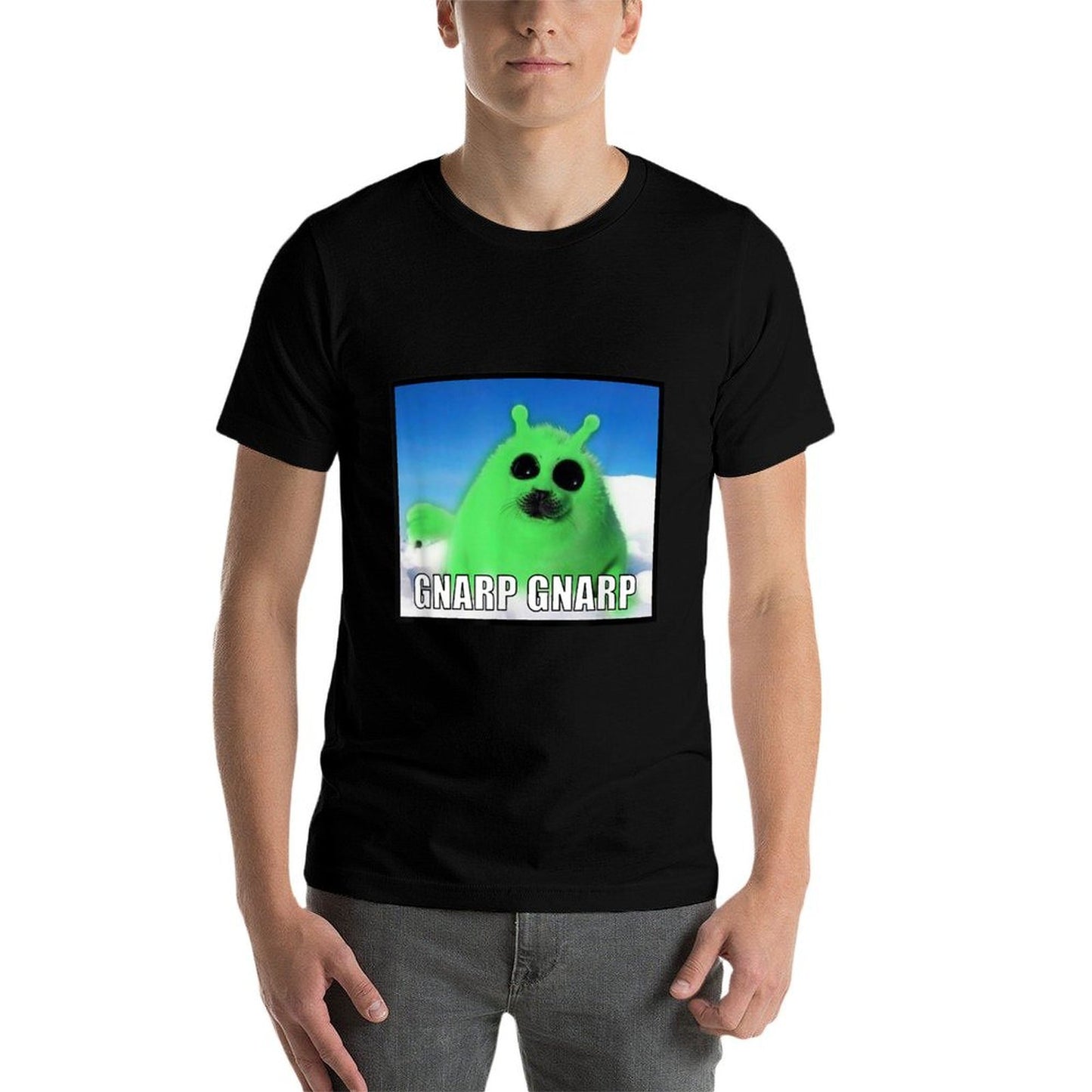 Gnarp Seal Silly Alien Cat Meme Men Women Girls Kids  Lightweight T-Shirt