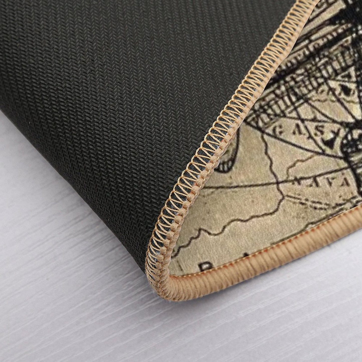 Dark Academia Vintage Pirate Ship Sailor Antique World Map  Stain-Proof Bath Mat