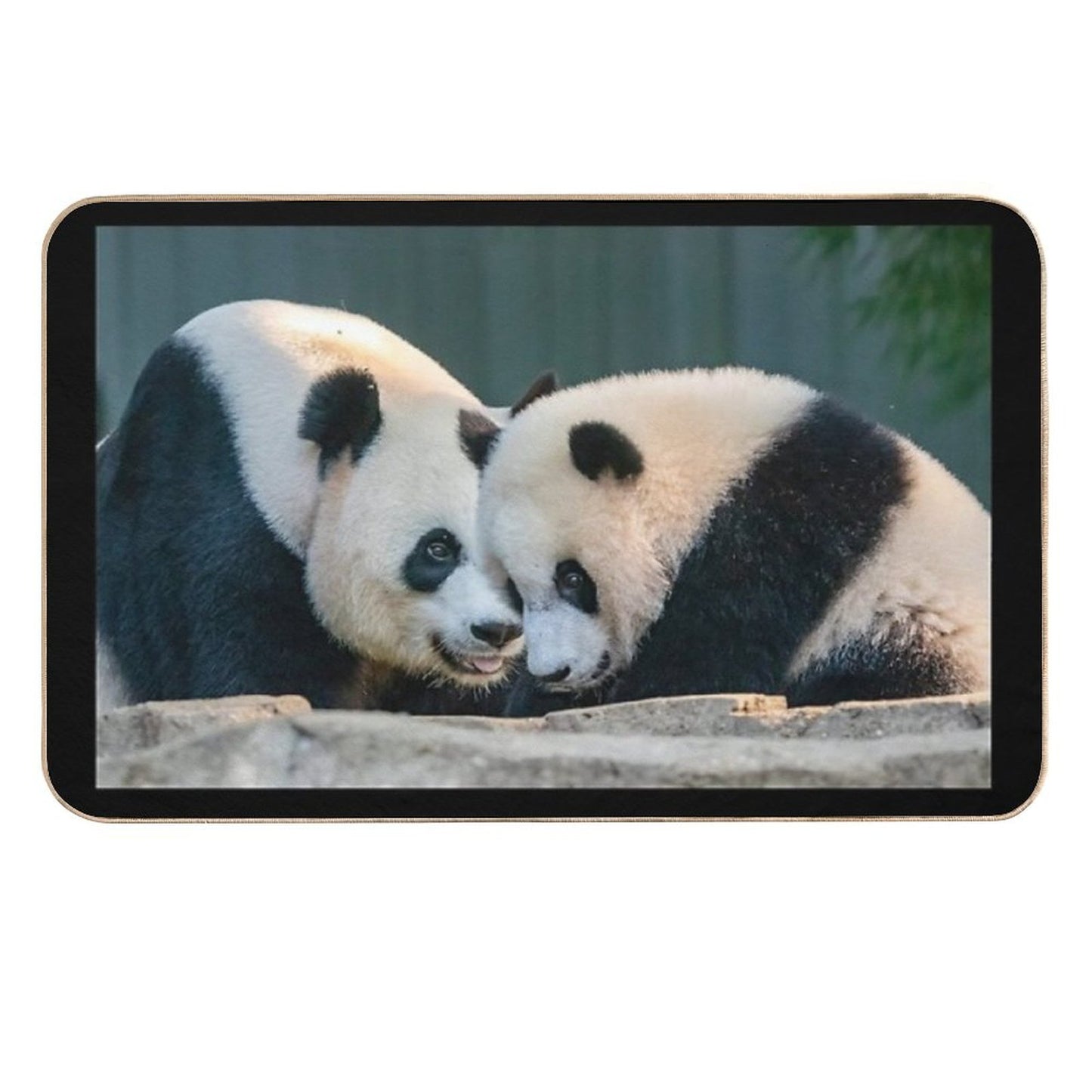 Mei Xiang And Xiao Qi Ji at The Smithsonian's National Zoo  Rapid-Drying Bath Mat