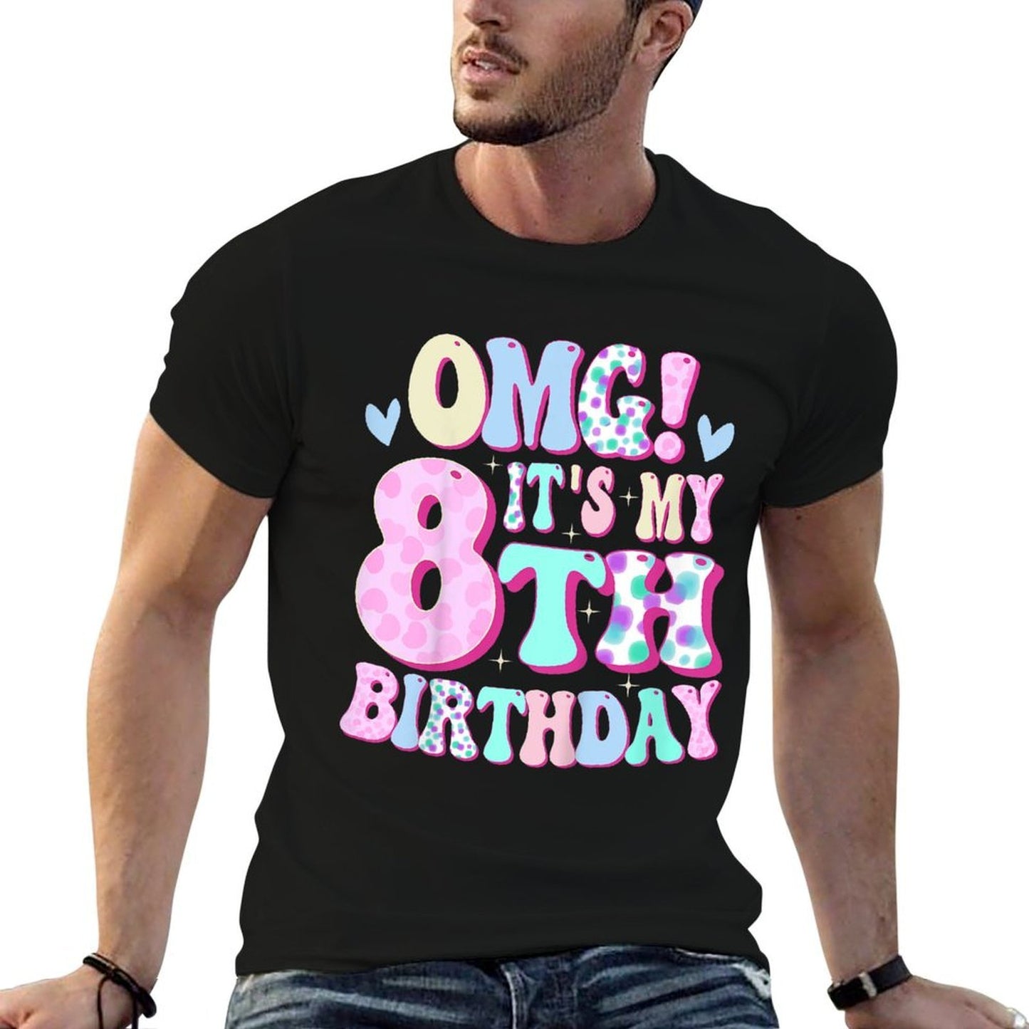 OMG It's My 8th Birthday Girls Gifts Eight 8 Year Old Bday  Moisture-wicking T-Shirt