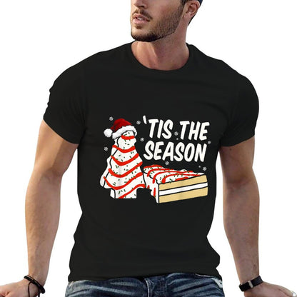 Funny Tis The Season Design Christmas Tree Cakes Debbie  High-quality Stitching T-Shirt