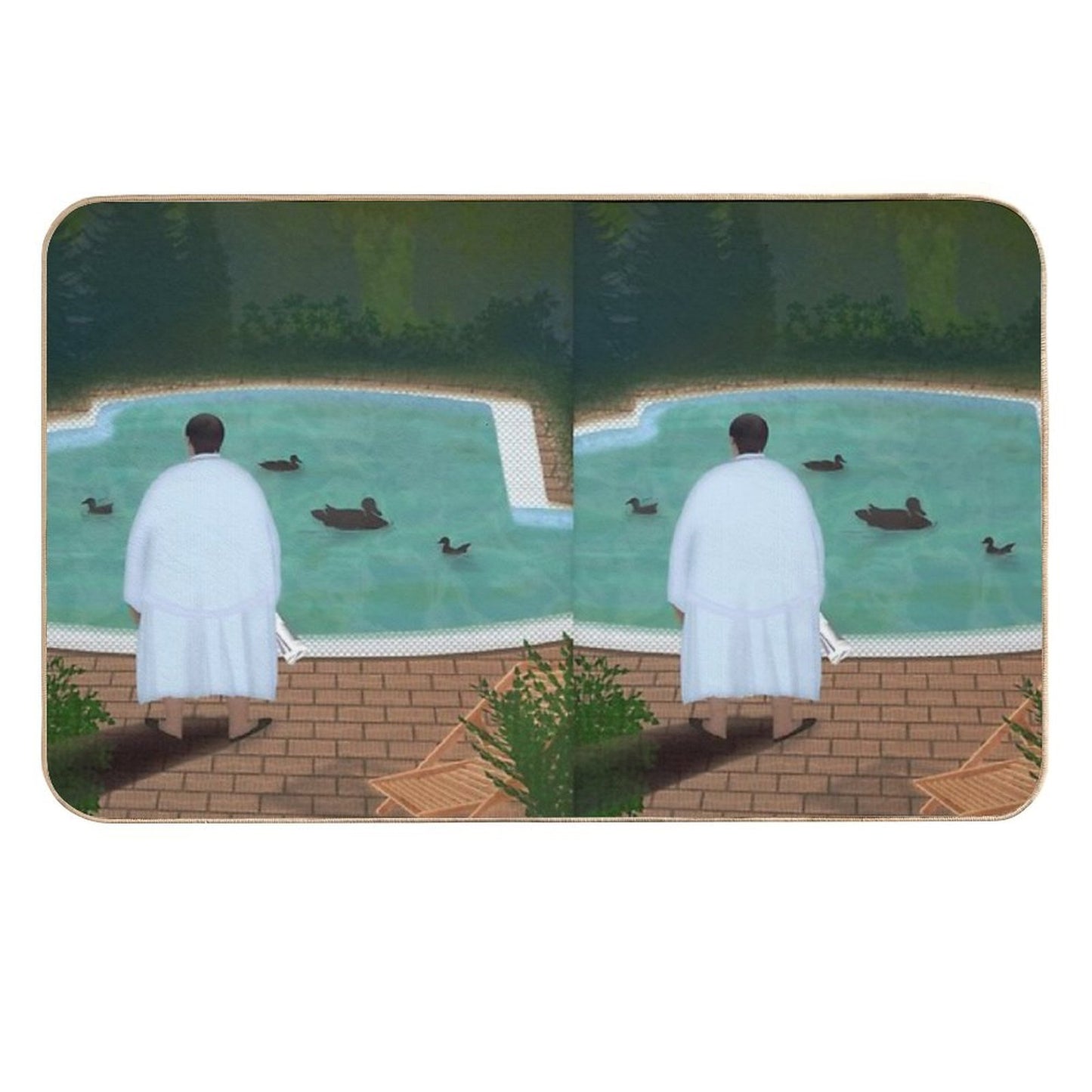 Him, with Those Ducks...  Toxin-Free Bath Mat