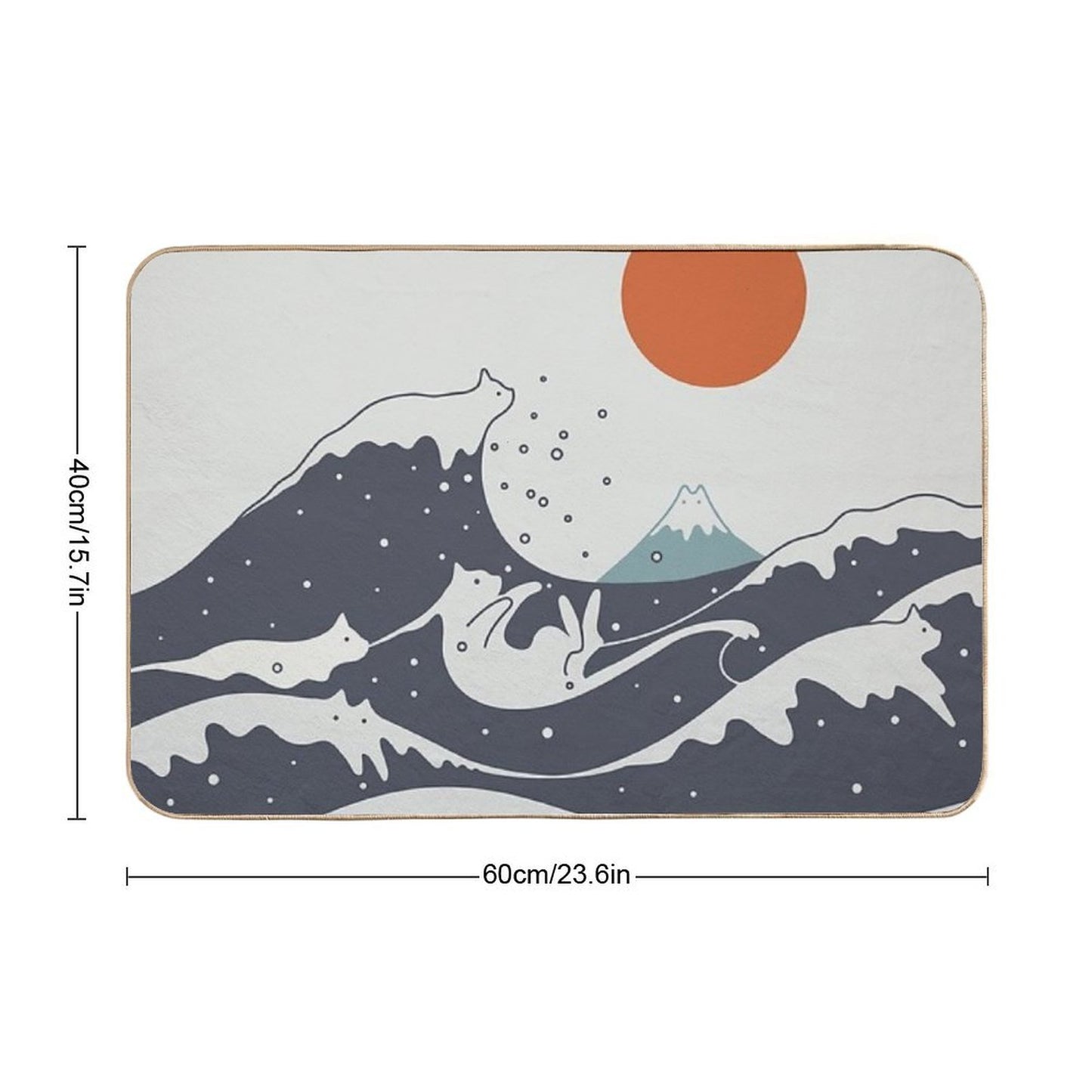 Cat Landscape 55A  High-Traffic Bath Mat