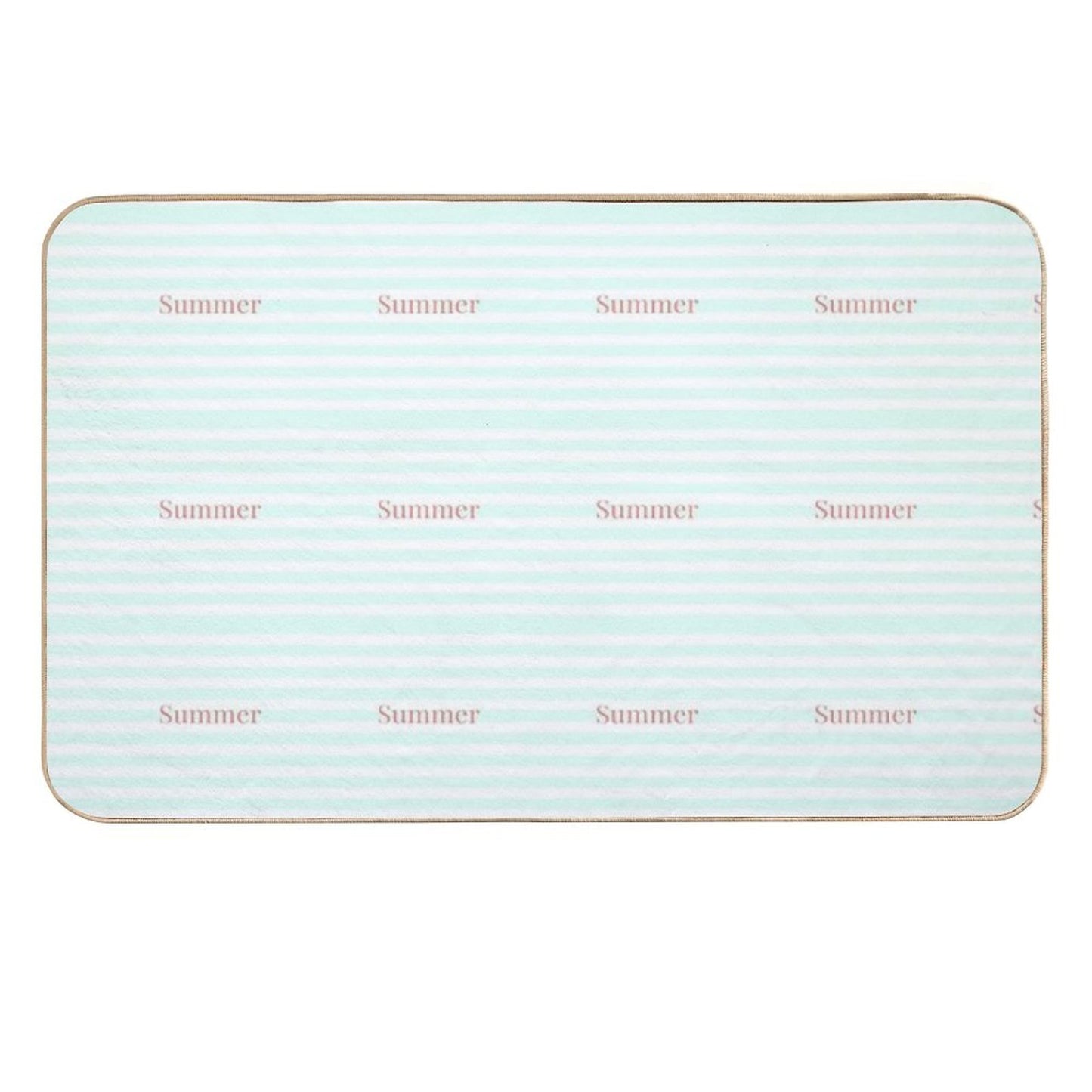 Summer with Stripes  Stain-Proof Bath Mat