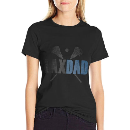 Lax Dad Lacrosse Player Father Coach Sticks Vintage Graphic  High-quality Stitching T-Shirt