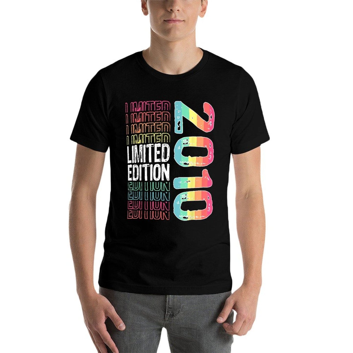 Limited Edition Vintage 2010 Retro Birthday  Oversized Silhouette T-Shirt
