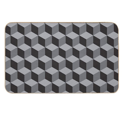 Geometric B.w_05.cubes  Multi-Purpose Bath Mat
