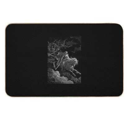 Death Gustav Dore Vintage Illustration Occult Grunge  Toxin-Free Bath Mat