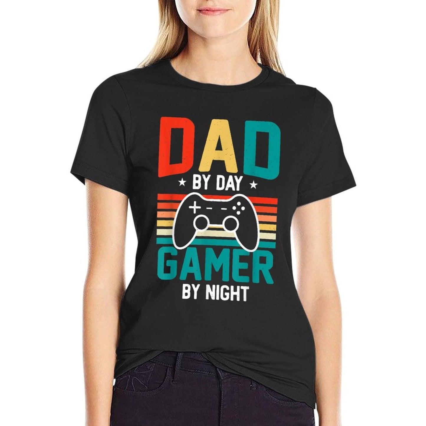 Dad By Day Gamer By Night Video Games Lover Gamer Dad  Vintage-inspired T-Shirt