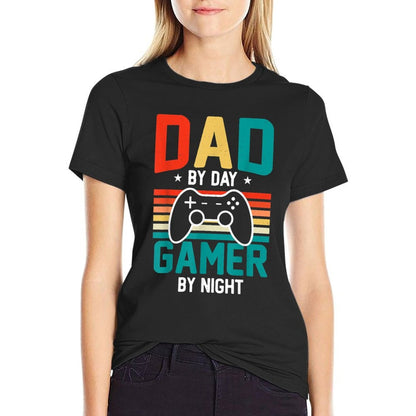 Dad By Day Gamer By Night Video Games Lover Gamer Dad  Vintage-inspired T-Shirt