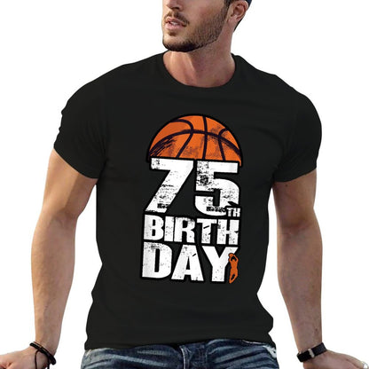 75 Years Old Vintage Basketball 75th Birthday  High-quality Stitching T-Shirt
