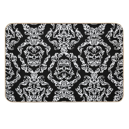 Imperial Mural Black  Non-Slip Bath Mat