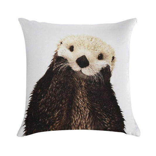 Otters Gonna Ott Soft Reinforced Edging Throw Pillow
