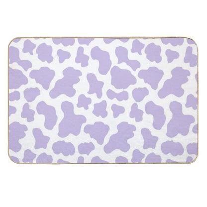 Pastel Purple Cow Print Aesthetic  Pattern  Easy To Clean Bath Mat