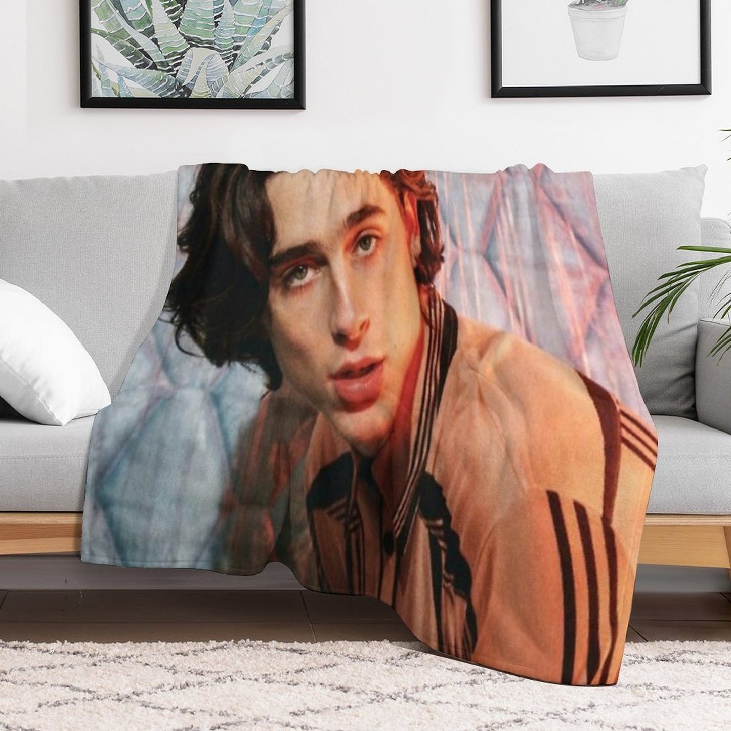 Timothee Chalamet Travel-friendly Throw Blanket