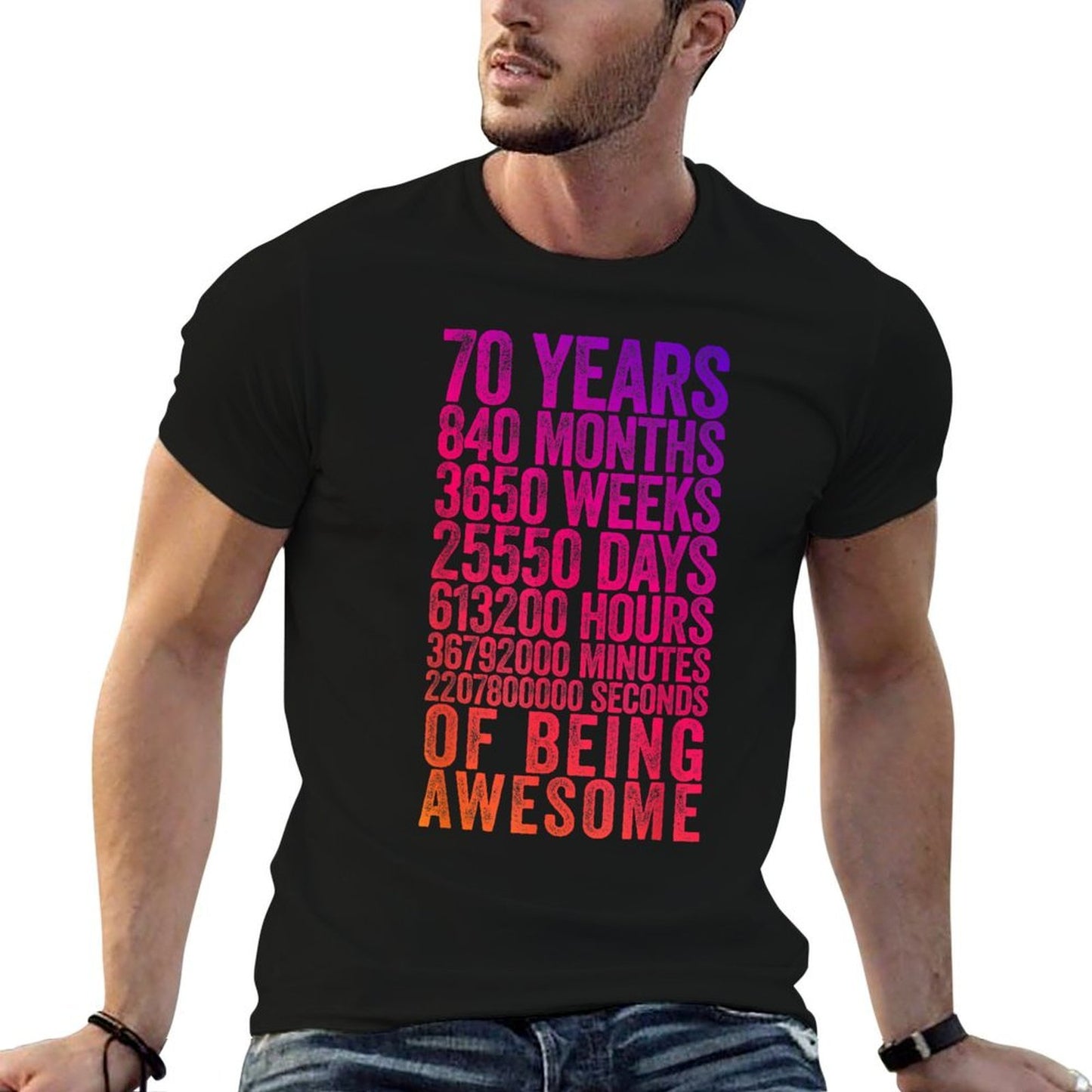 Funny 70th Birthday Old Meter Funny 70 Year Old Gifts  Relaxed-fit T-Shirt