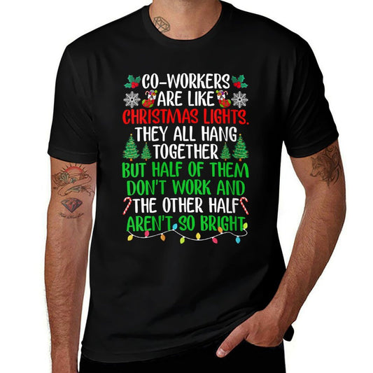 Womens Co-workers Are Like Xmas Lights They All Hang Together  Oversized Silhouette T-Shirt