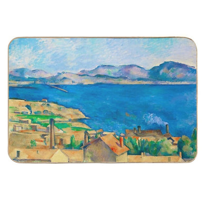 HD PAUL CEZANNE - The Bay of Marseille  Slip-Resistant Bath Mat