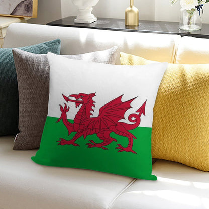 Flag of Wales - Welsh Flag Soft High-Density Material Throw Pillow