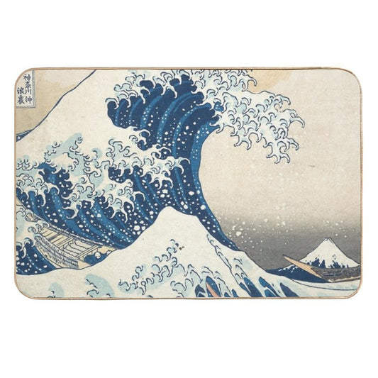Kanagawa Oki Nami Ura  The Great Wave  Slip-Resistant Bath Mat
